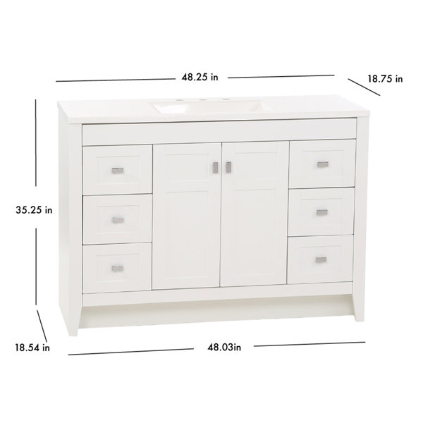 Sand & Stable Finley 48.25'' Free Standing Single Bathroom Vanity with